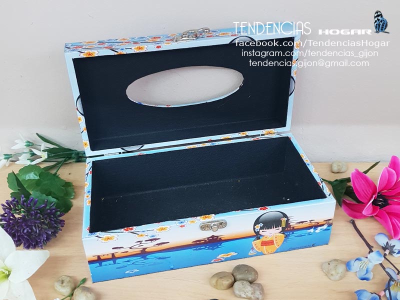 Interior de caja pañuelos chinita